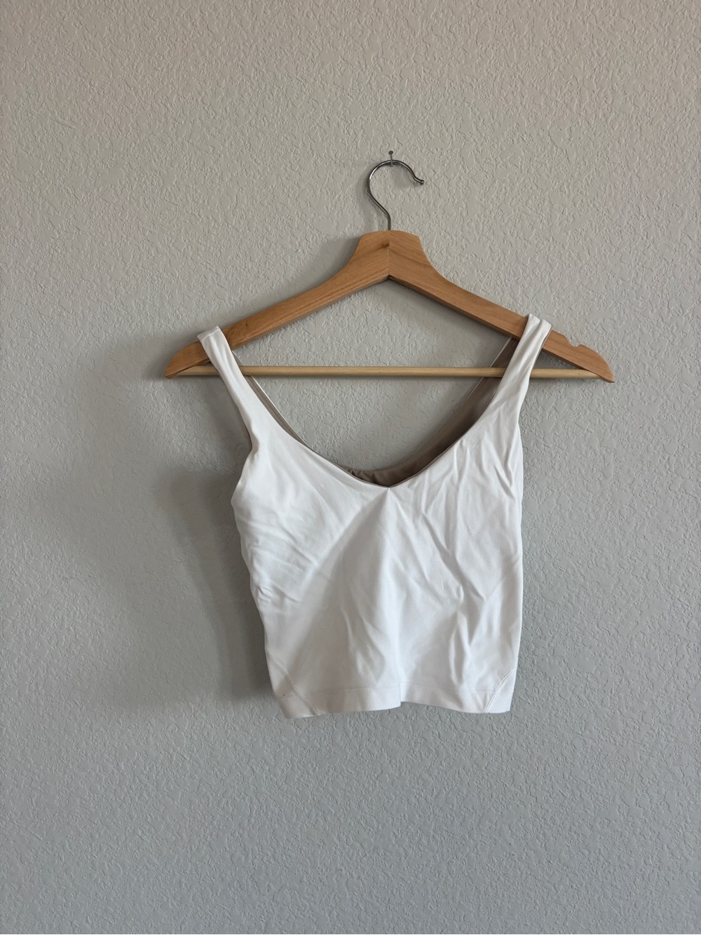 lululemon athletica White V-Neck Cropped Tank